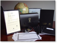 company folders and certificate